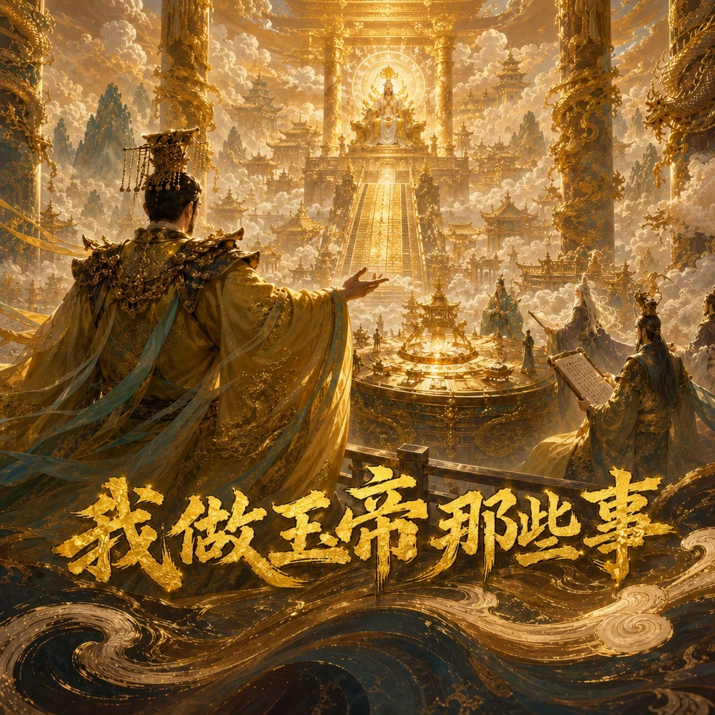 《我做玉帝那些事》玉帝俯瞰云上天宫的方形宣传画面